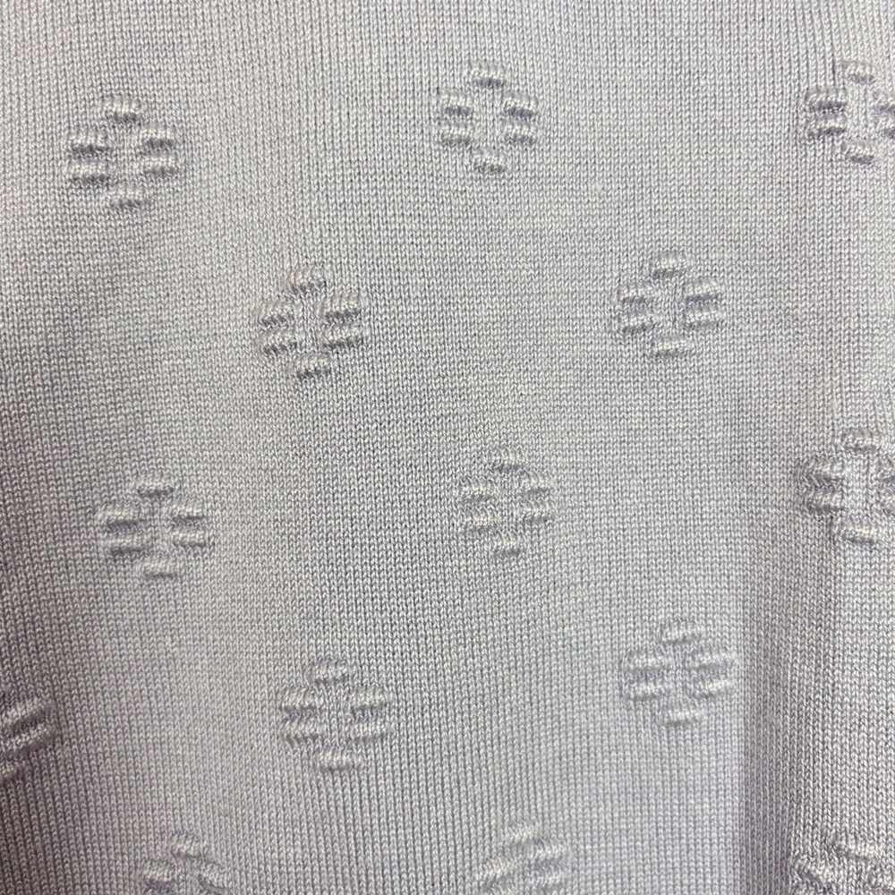 CABLE & GAUGE Lightweight 3/4 Sleeves Dickie Collared Sweater XL in Lavender - Picture 9 of 10